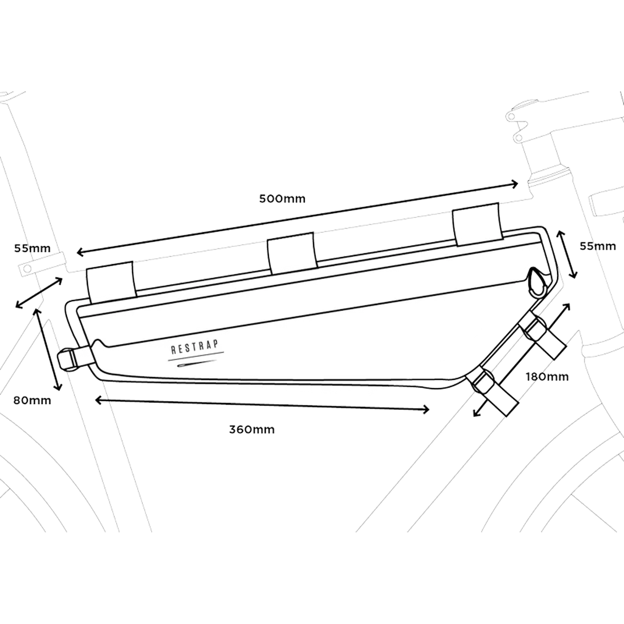 Borsa telaio Restrap Race Frame 4.2L - Nero Restrap