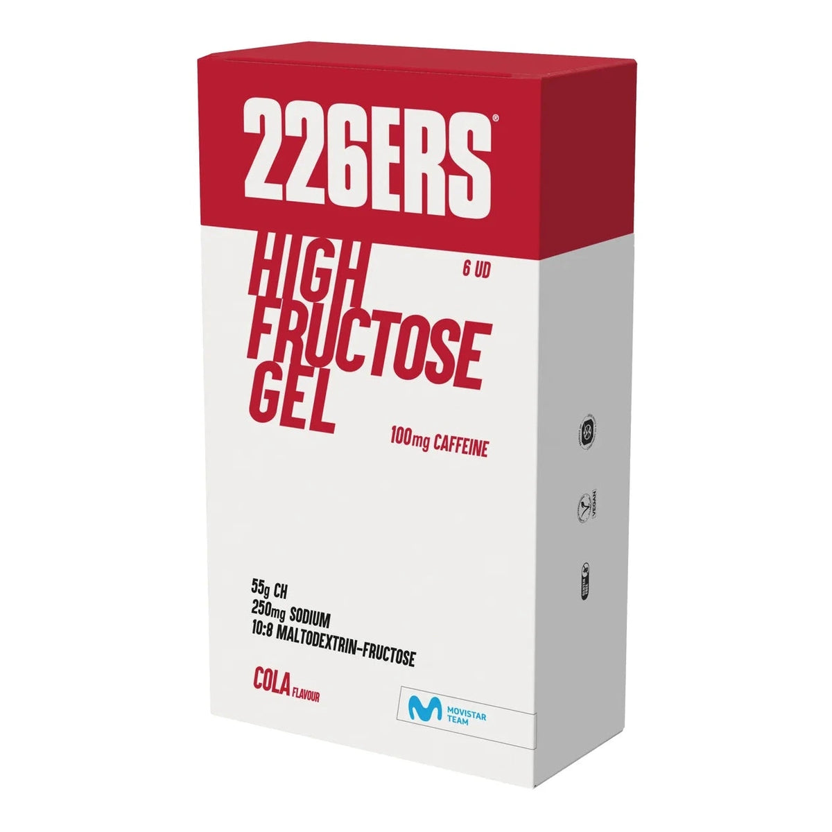 Box High Fructose Gel 100 mg Koffein 226ers 6x80g - Cola