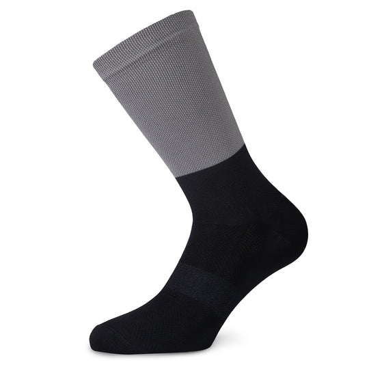 Jëuf Train Logo Socken - Grau Schwarz 