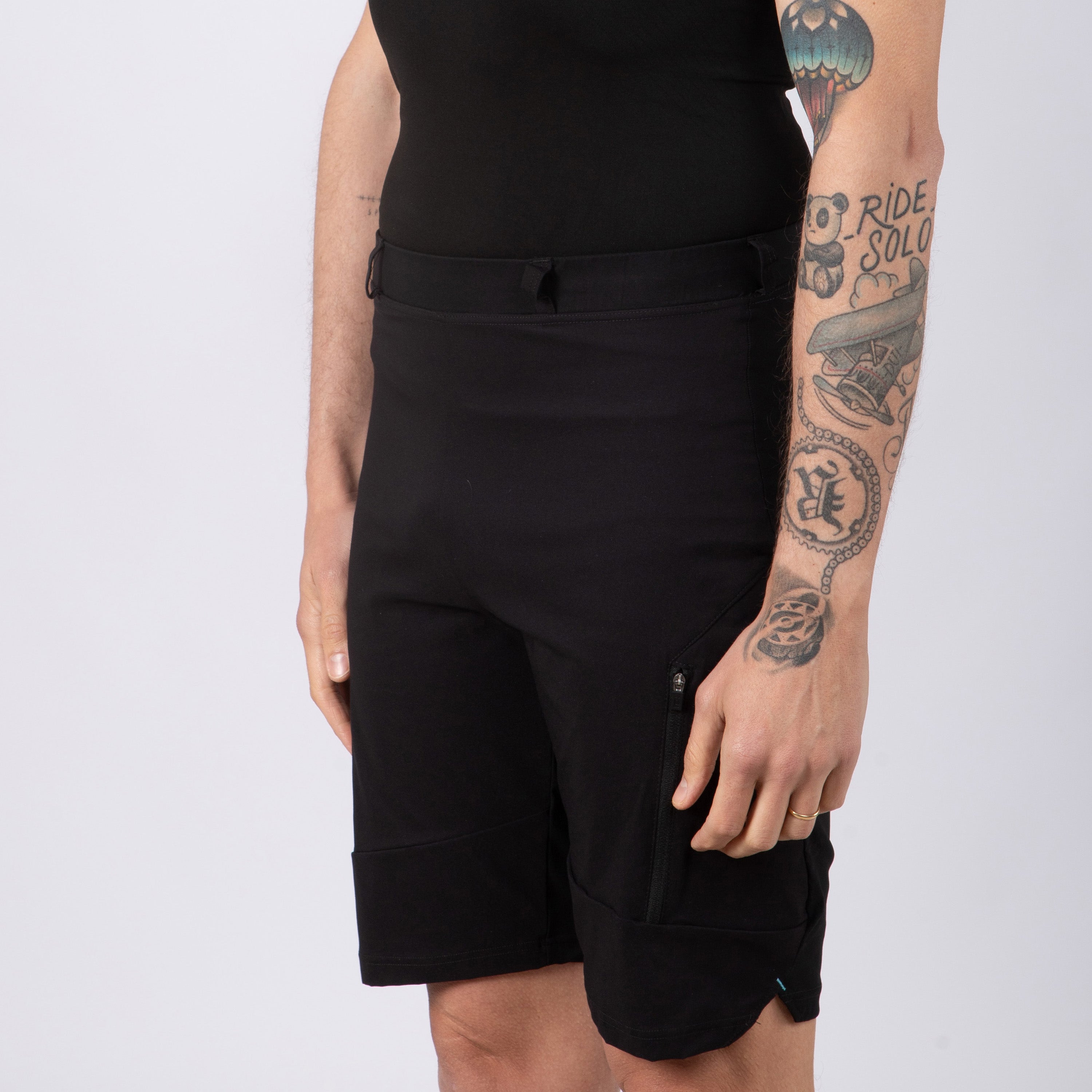 Baggy Jëuf Pro Gravel con fondello - Nero - G