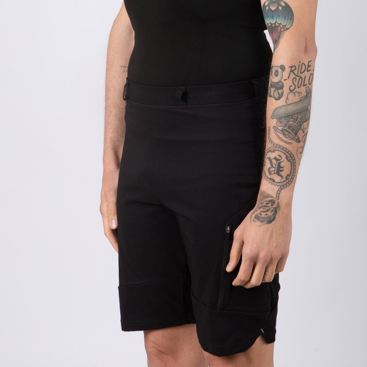 Baggy Jëuf Pro Gravel con fondello - Nero - G