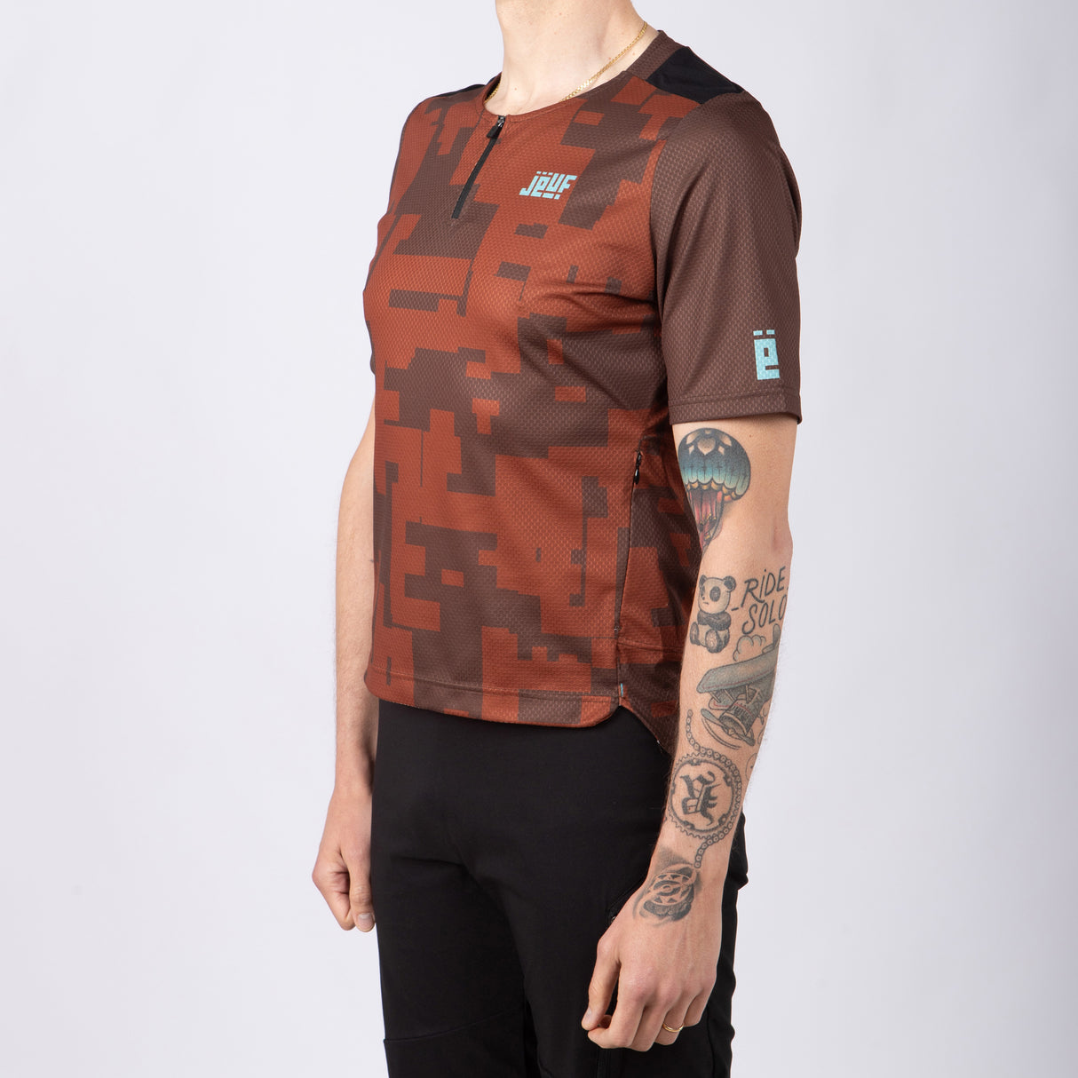 Maglia Jëuf Pro Gravel con zip - Marrone - D