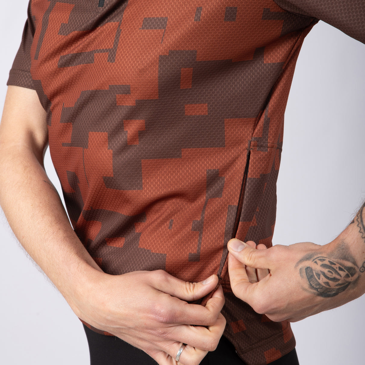 Maglia Jëuf Pro Gravel con zip - Marrone - G