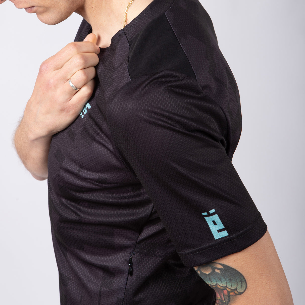 Maglia Jëuf Pro Gravel con zip - Nero - A