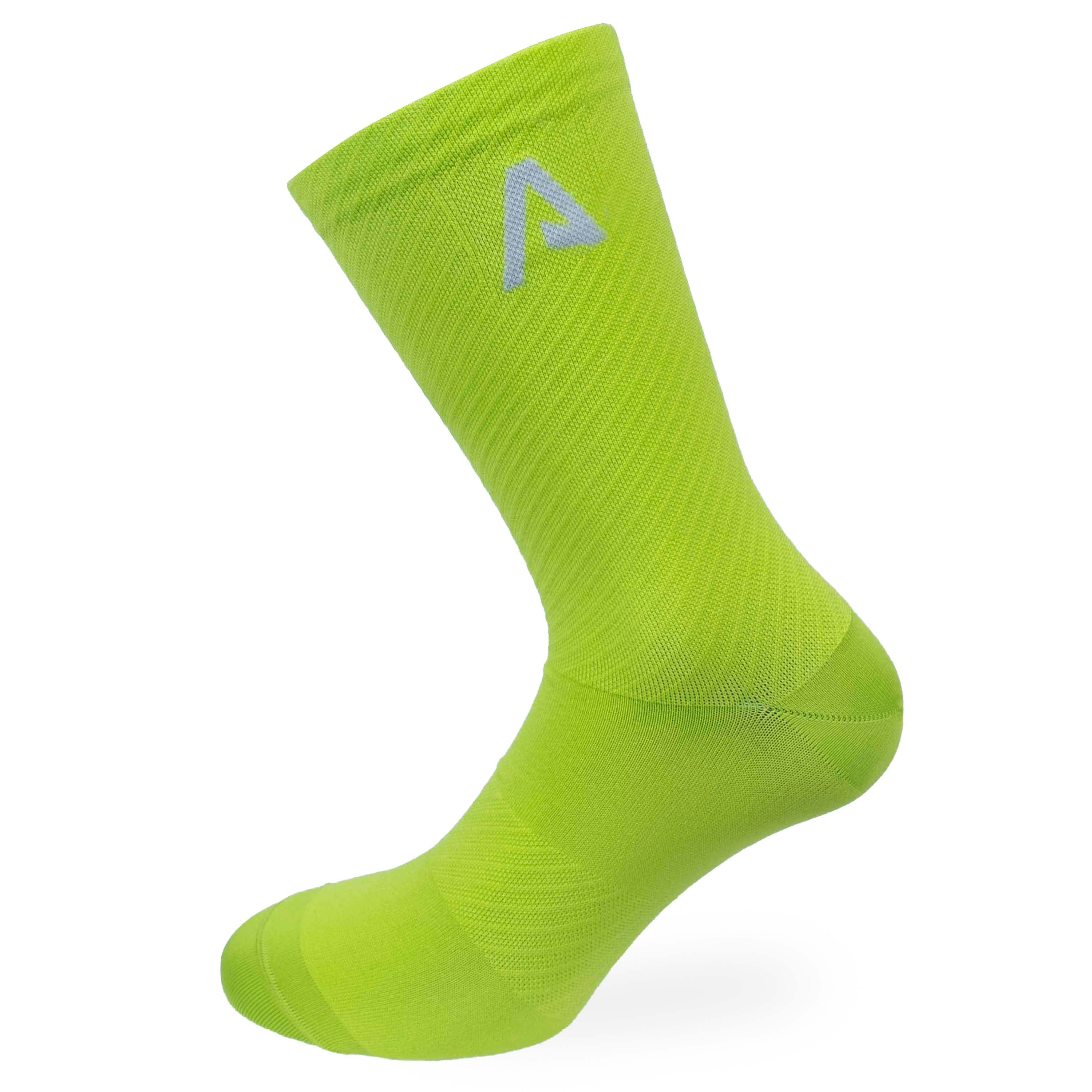 Calze All4cycling Color - Verde acido All4cycling