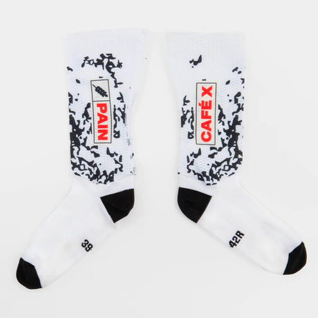 Cafe du Cycliste Aero Pain socks - White black