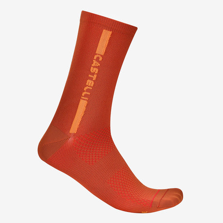 Calcetines Castelli Línea Logo 15 - Naranja