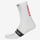 Calze Castelli x AC Milan Rosso Corsa Pro 18 - Bianco Castelli
