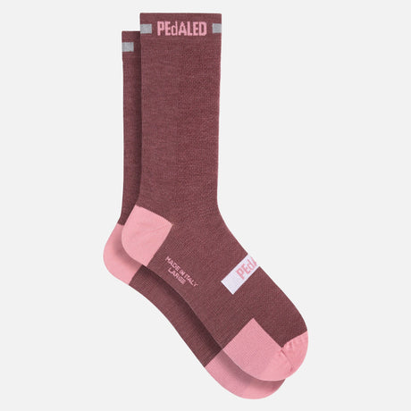 Chaussettes Pedaled Odyssey Merino Reflective - Bordeaux