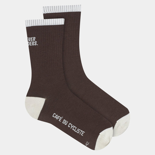 Cafe du Cycliste Motto winter socks - Brown