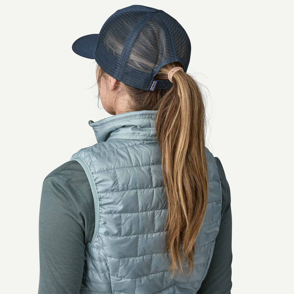 Cappellino Patagonia P-6 Logo Trucker - Blu Patagonia