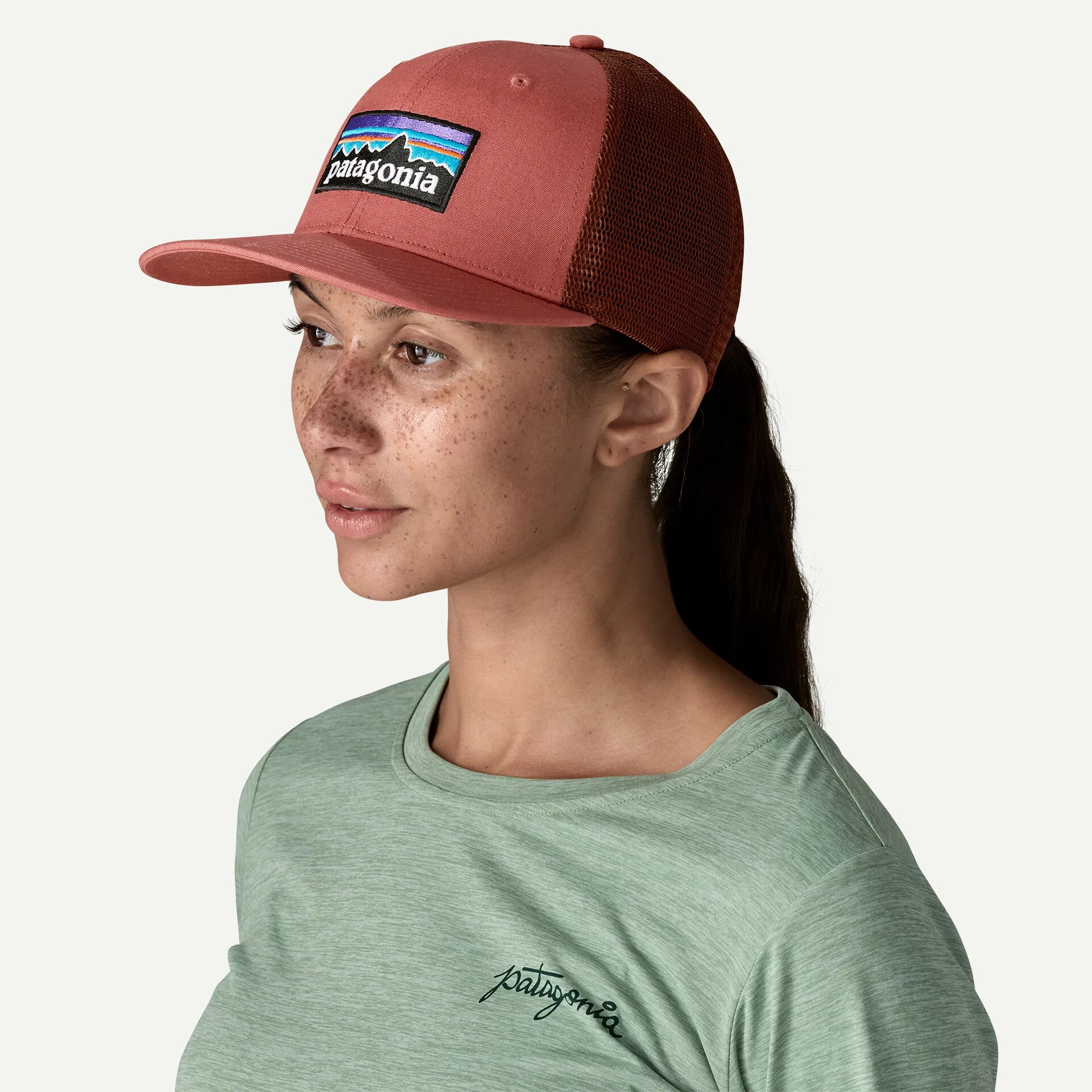 Cappellino Patagonia P-6 Logo Trucker - Rosso Patagonia