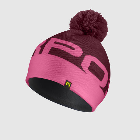 Bonnet Karpos Larin Evo Pon Pon - Bordeaux rose