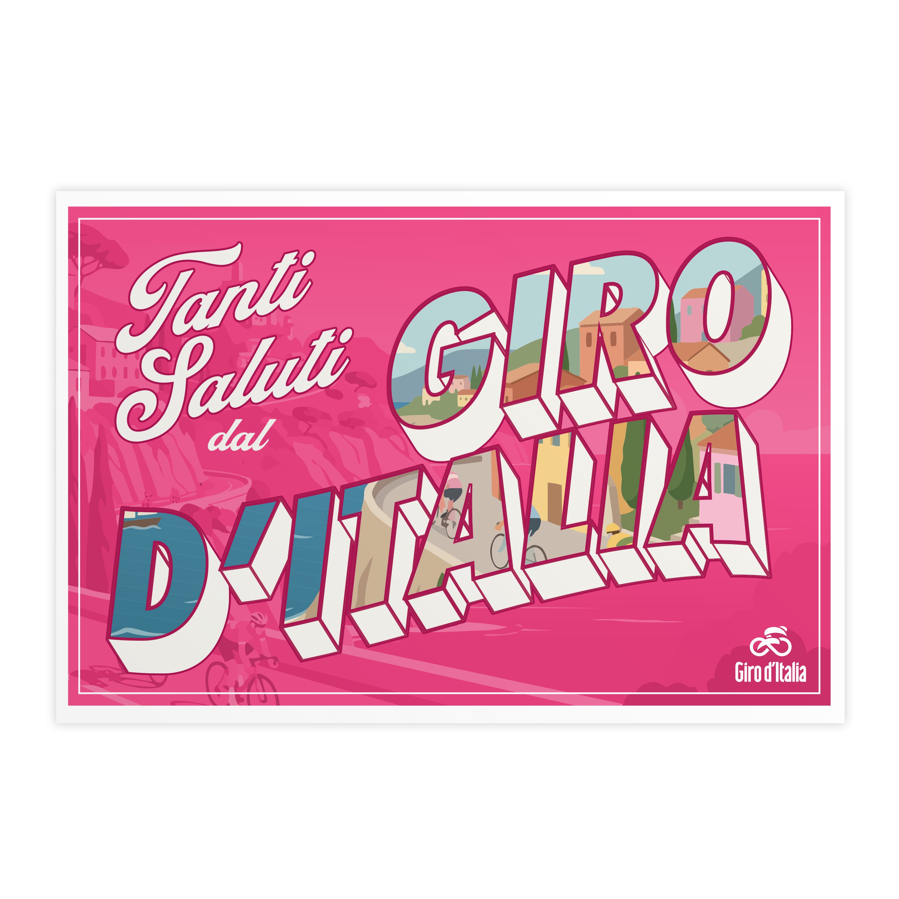 Postal con saludos desde Giro d'Italia