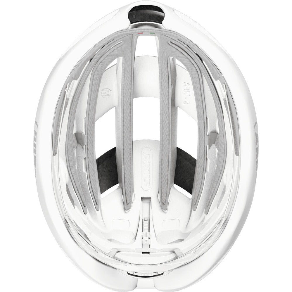 Casque De Route ABUS Airbreaker 2.0 - Blanc Brillant, 205g, Polycarbonate, Tailles S/M/L, Ventilation, Visière Amovible