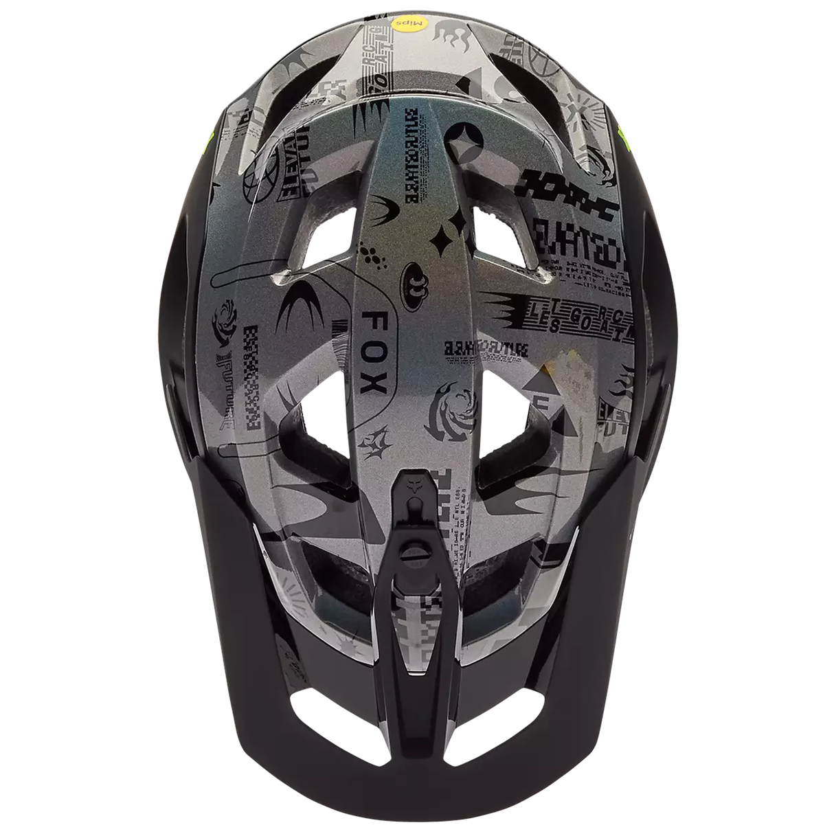 Casco Fox Speedframe Pro Lunar - Nero giallo Fox