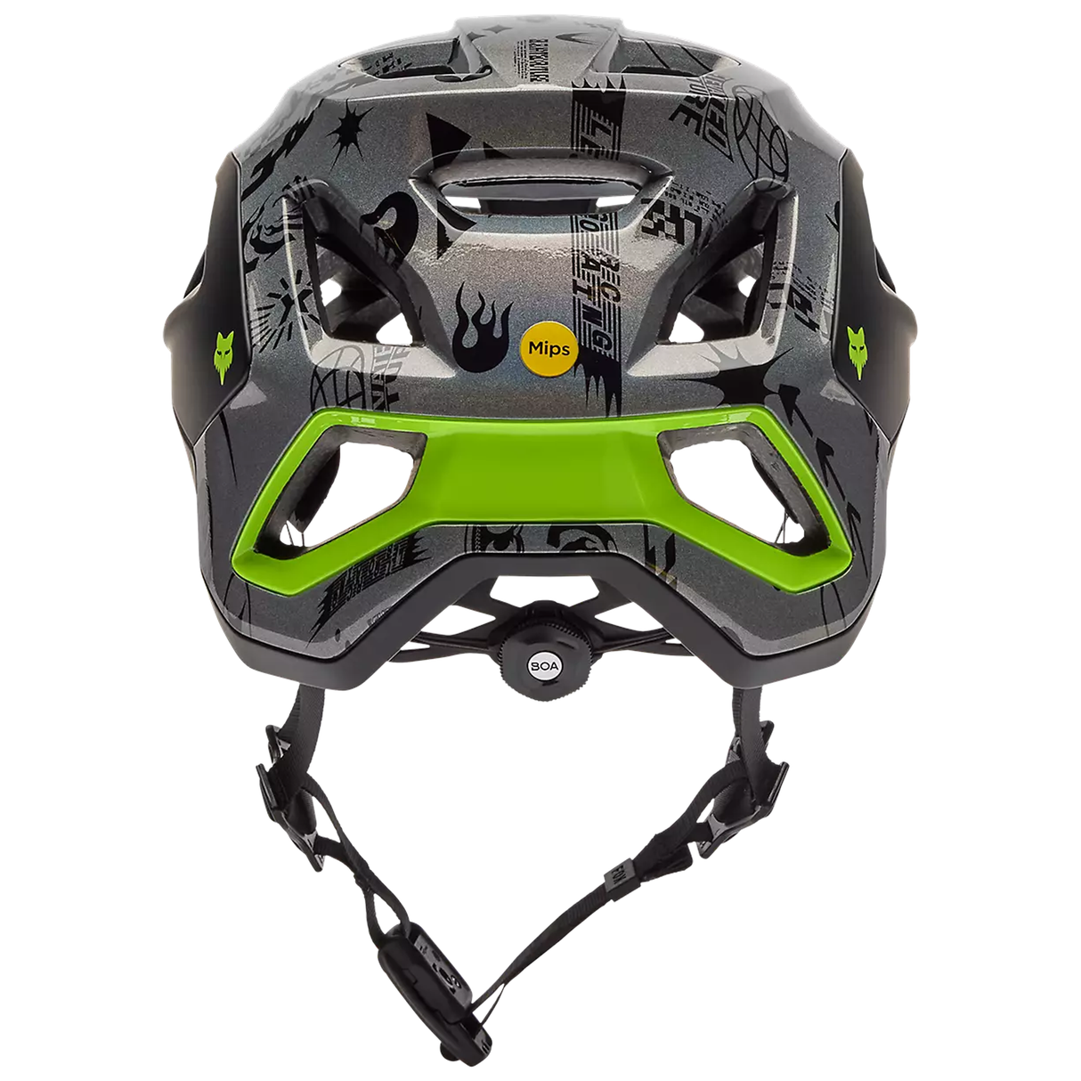 Casco Fox Speedframe Pro Lunar - Nero giallo Fox
