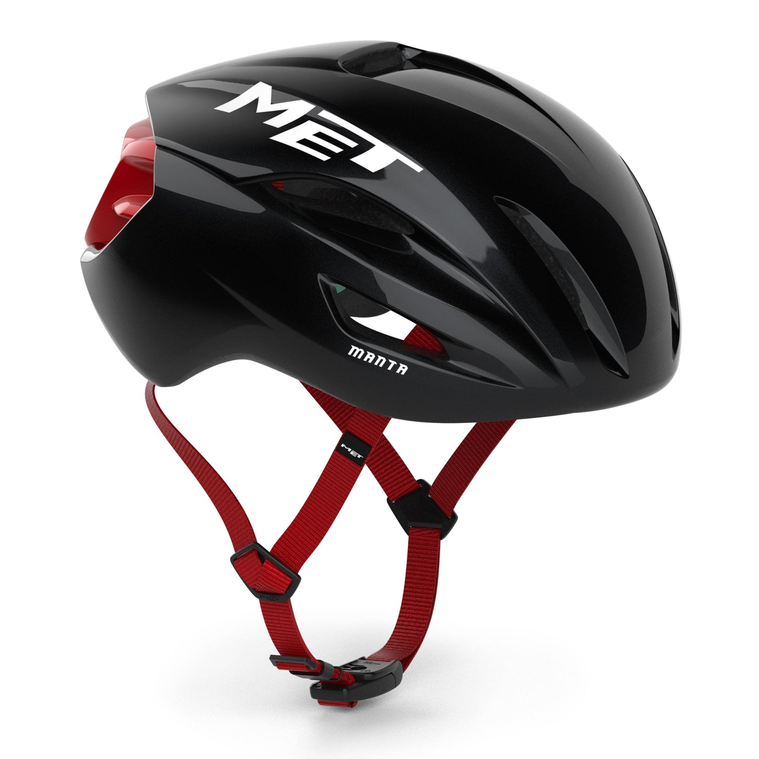 fahrradhelm herren rot schwarz Met Manta Mips Helm - Schwarz Rot