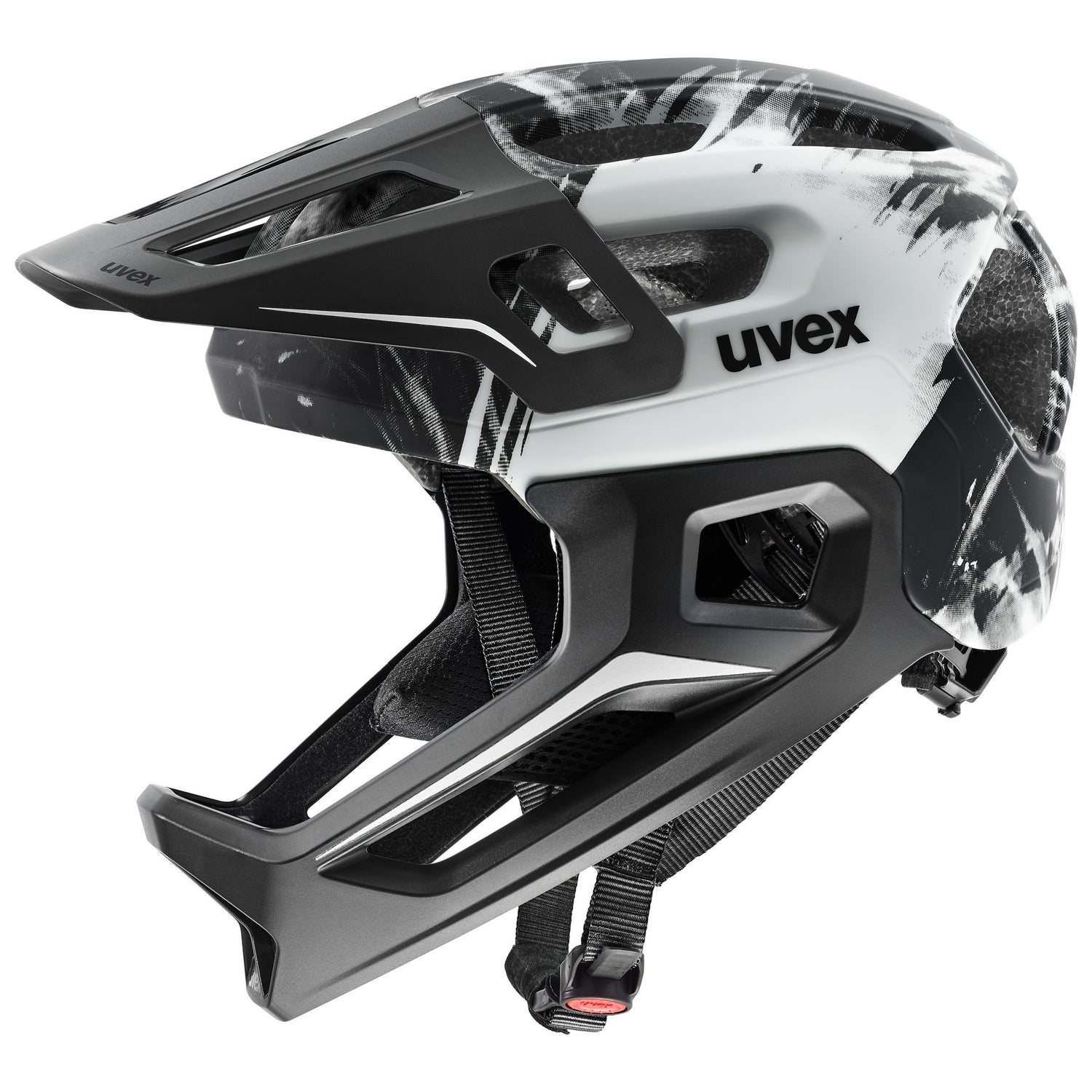 fullface helm uvex Uvex React Junior Fullface Helm - Schwarz Weiß