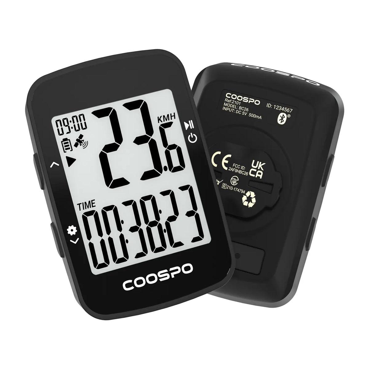 Coospo Gps BC26 Bike Computer - Black