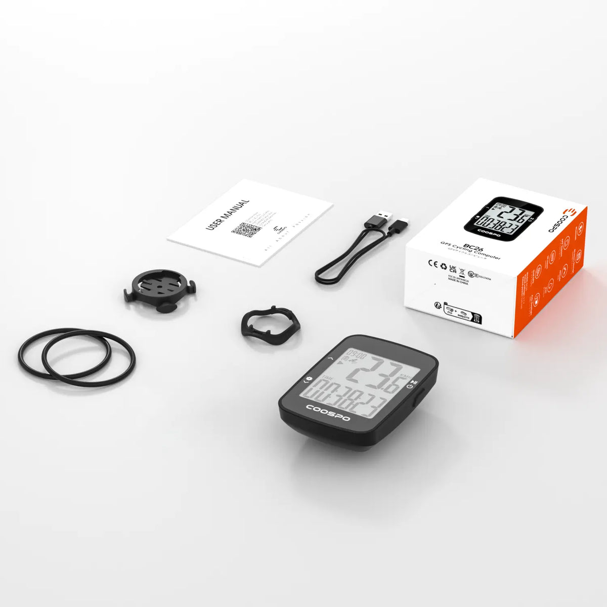 Coospo Gps BC26 Bike Computer - Black