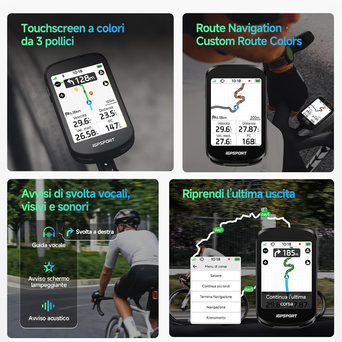 Ciclocomputador GPS iGPSPORT BSC200 Pro - Negro