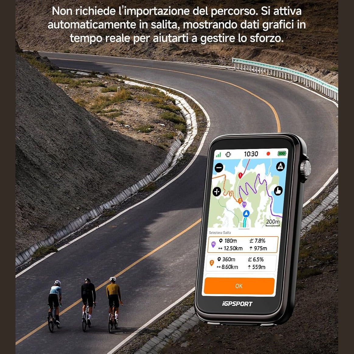 GPS-Fahrradcomputer iGPSPORT BiNavi Ultra - Schwarz