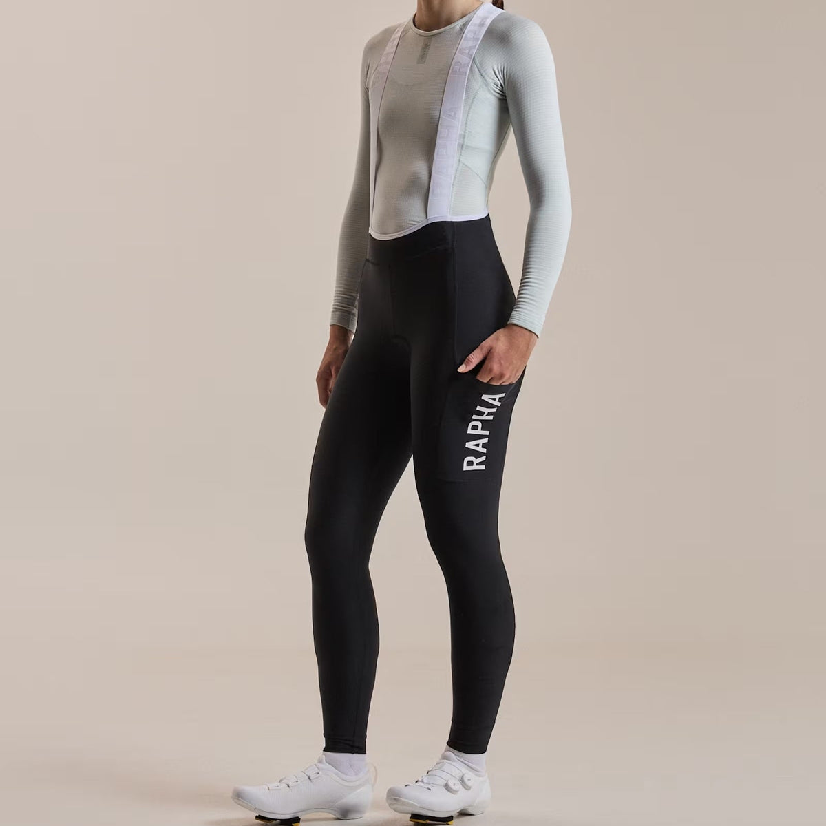 Rapha Pro Team Lightweight Cargo frau lange tragerhose - Schwarz