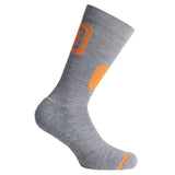 Calza Dotout Wing - Grigio Melange Chiaro-Arancio - L