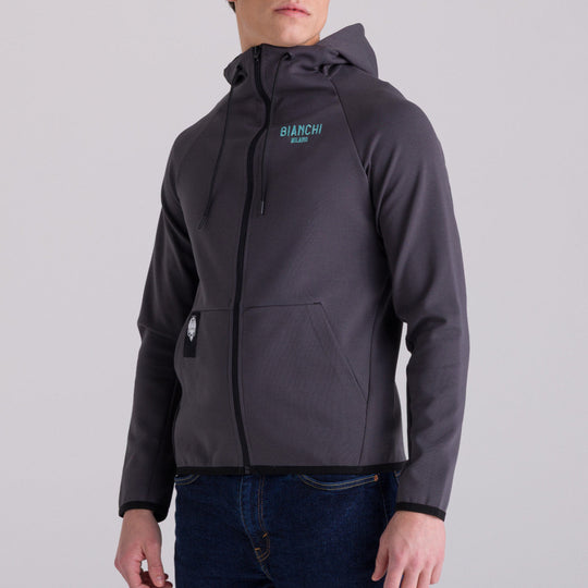 Sweat capuche Bianchi Milano Fan - Gris