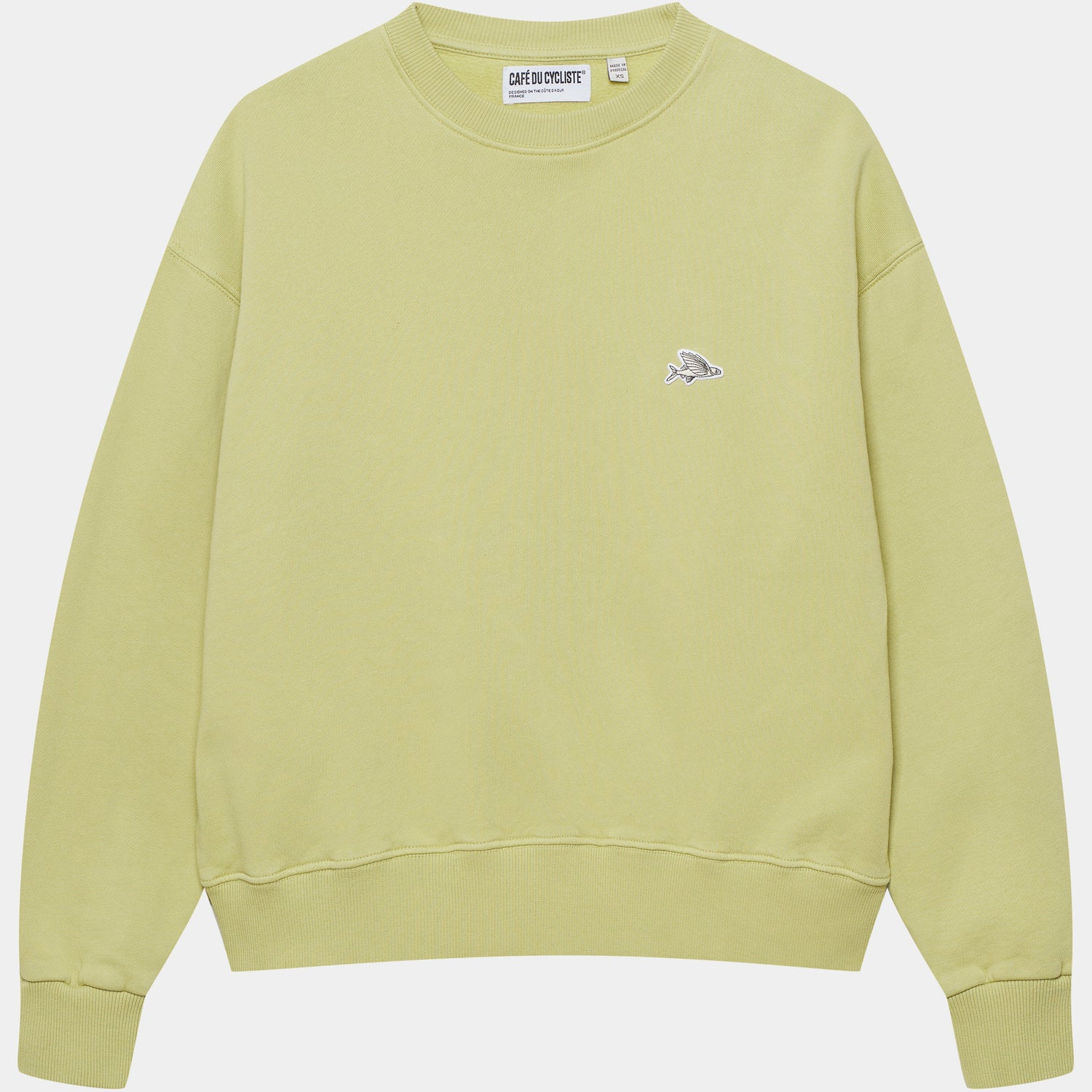 Felpa donna Cafe du cycliste Celeste - Verde Café du Cycliste