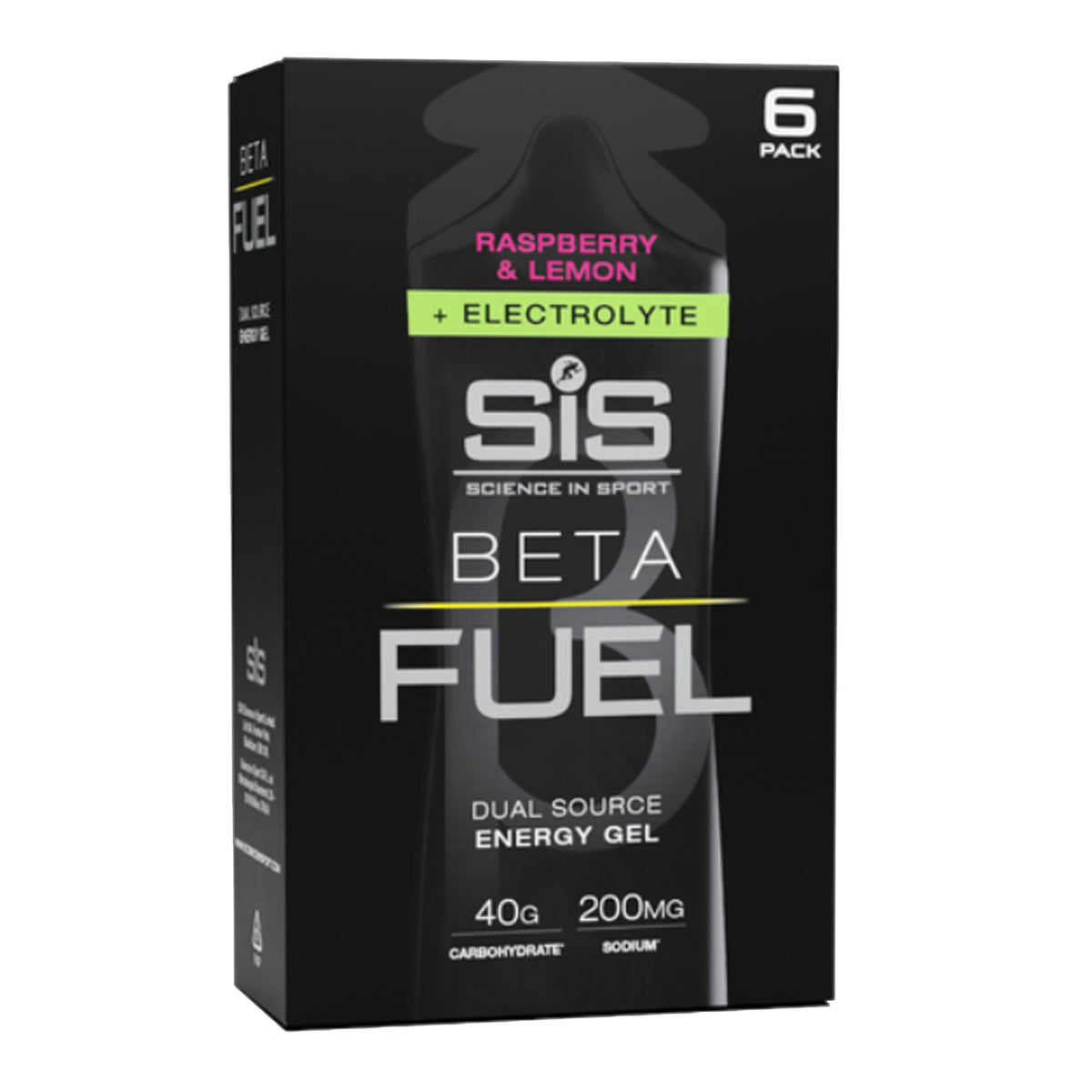Gel Pack SiS Beta Fuel + Electrolyte 6x60ml - Rasberry & Lemon SiS