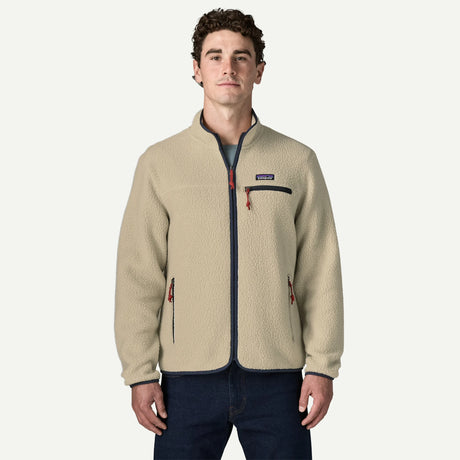 Patagonia Retro Pile Fleece-Jacke - Beige Blau