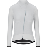 Giacca termica donna Q36.5 grigio chiaro, zip asimmetrica e collo alto