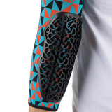 Protections de coude Seryt Flow Elbow - Bleu clair rouge