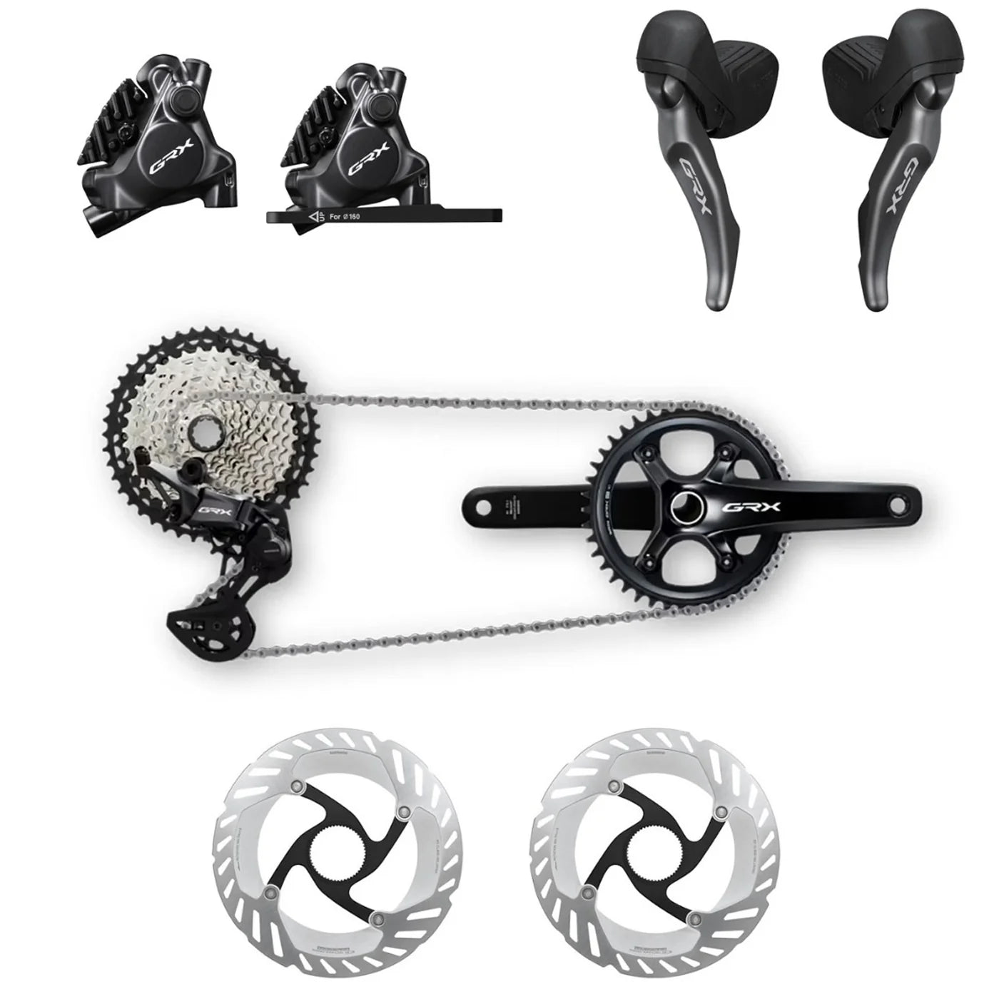 Shimano GRX RX820 12-Speed 10/51T - 40T Group Set | All4cycling