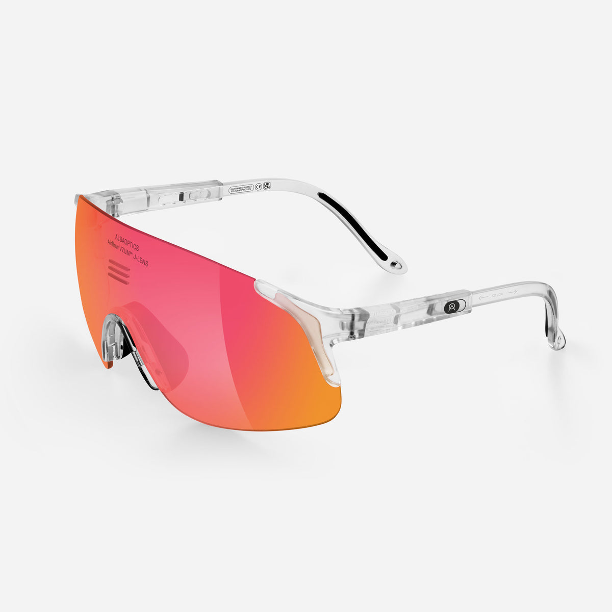 Alba Optics Jumbo Glasses - Crystal Glossy Vzum F-lens Fire