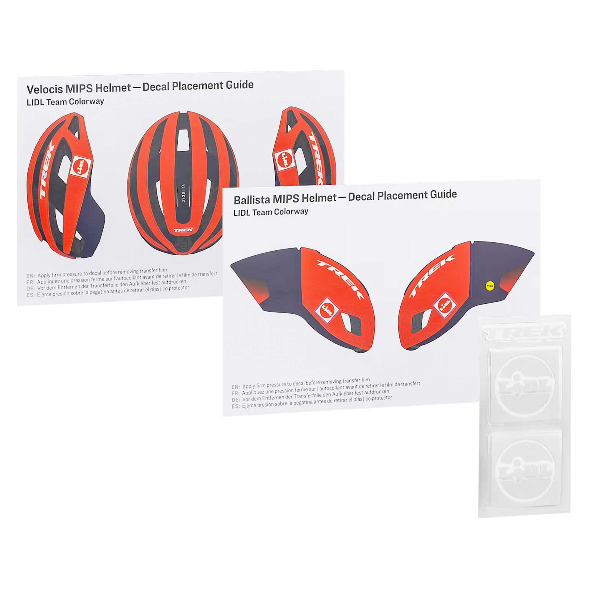 Kit adesivi Trek Lidl-Trek per casco Trek