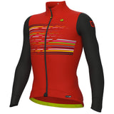 Maglia maniche lunghe Ale PR-S Logo - Rosso nero - H