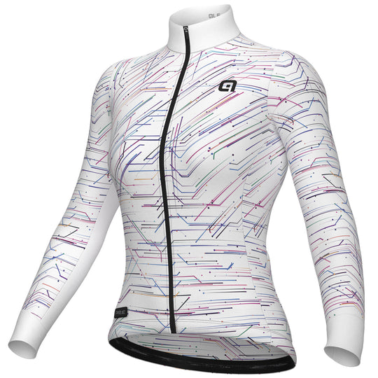 Maglia maniche lunghe donna Ale PR-E Byte - Bianco