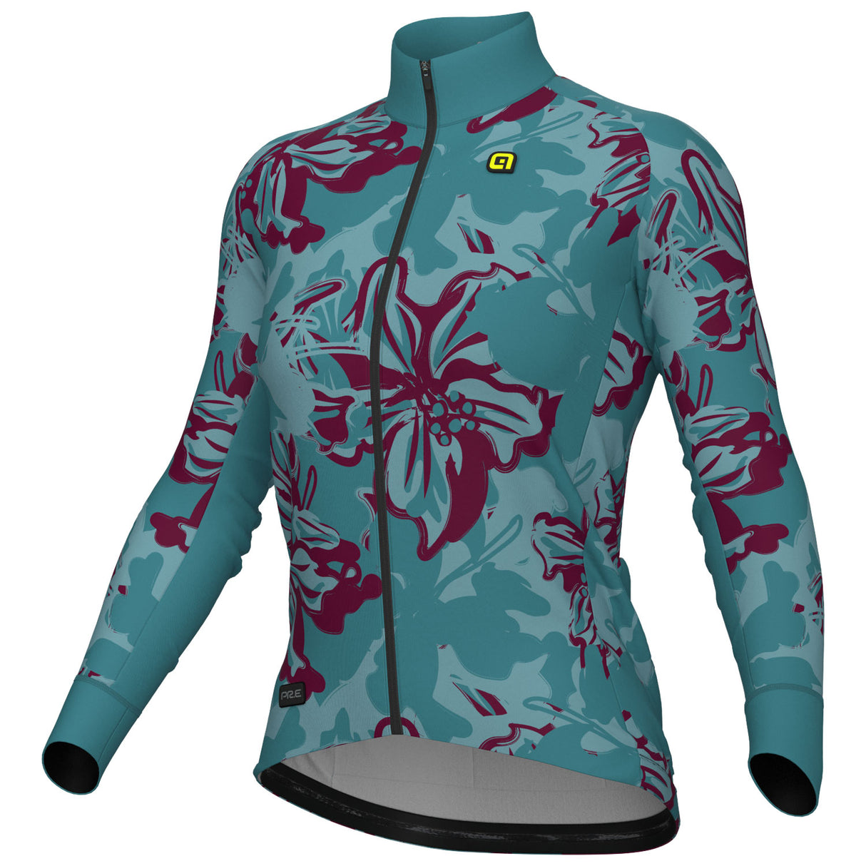 Maglia maniche lunghe donna Ale PR-E Flower - Verde acqua - I