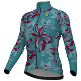 Maglia maniche lunghe donna Ale PR-E Flower - Verde acqua - I