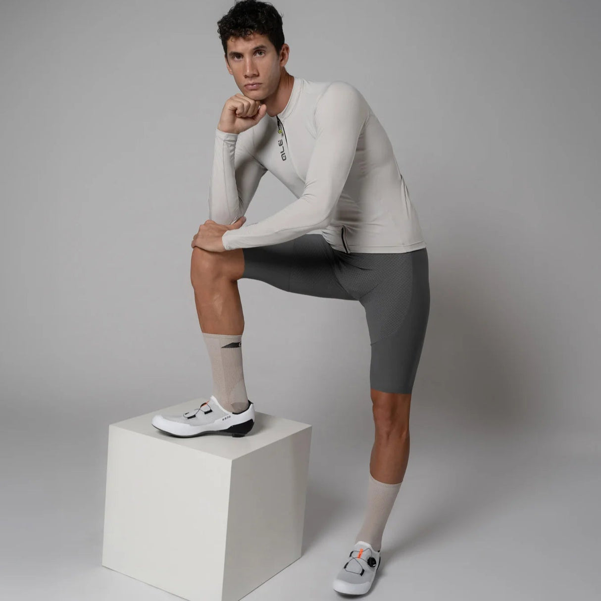 Maglia maniche lunghe Ale Pragma Color Block - Grigio chiaro - F