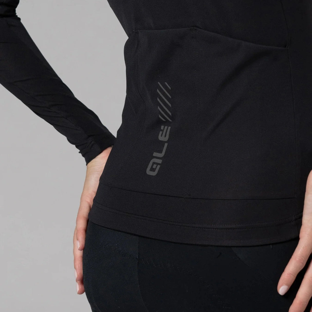 Maglia maniche lunghe donna Ale Pragma Color block - Nero nero - P