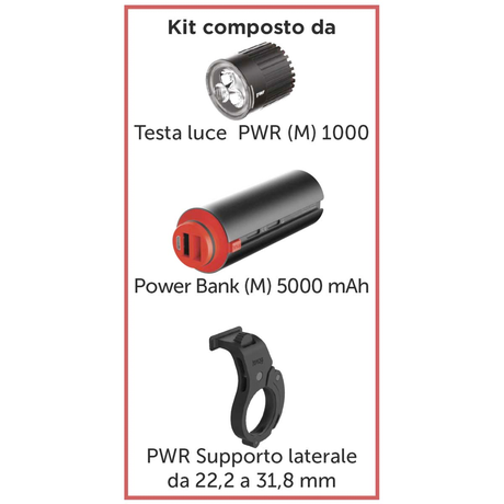 Luce KNOG PWR TRAIL 1100 - Anteriore Knog