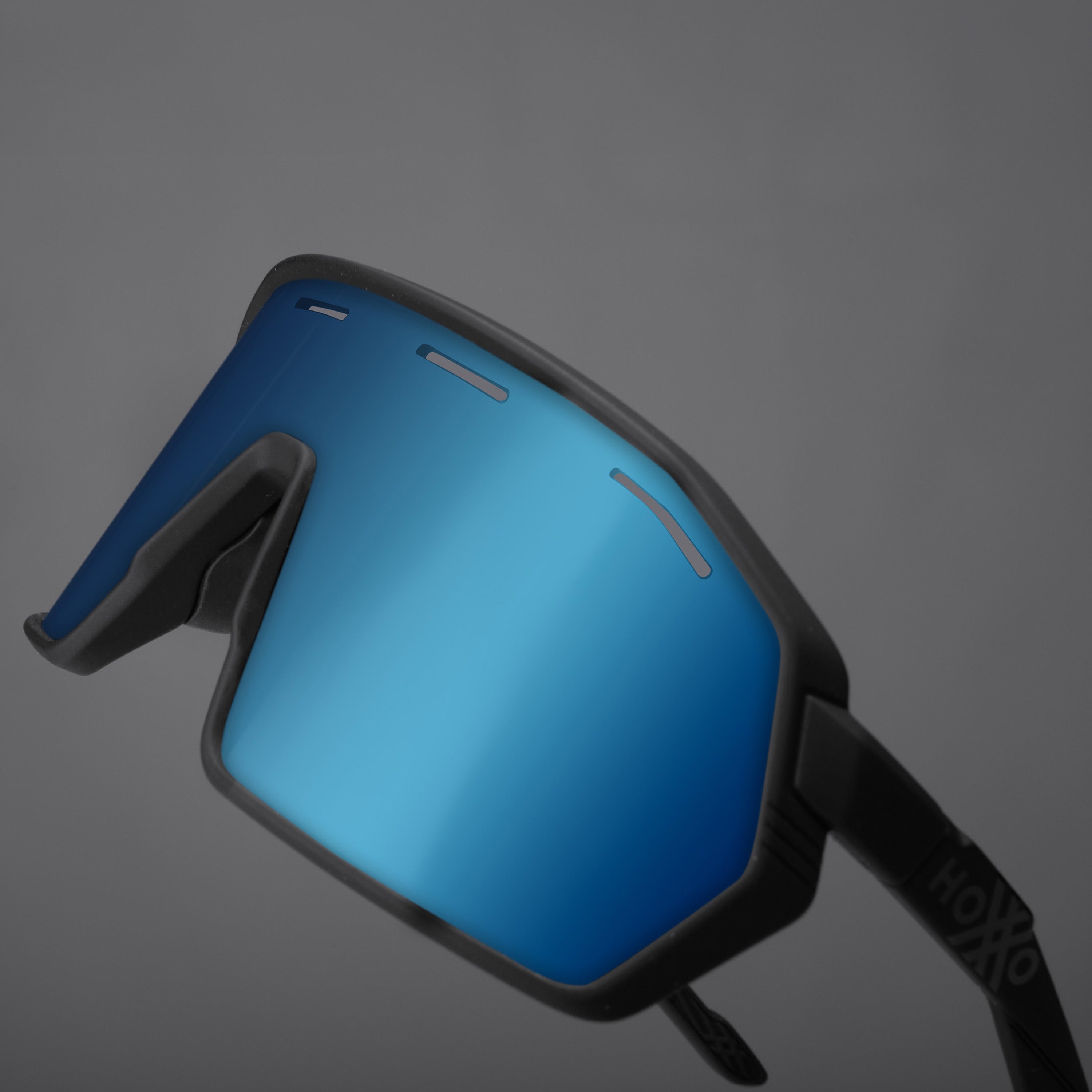 Occhiali Hoxxo Tephra Air lente blu - Nero opaco - E