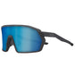 Lunettes Hoxxo Tephra lentille bleue - Noir mat 