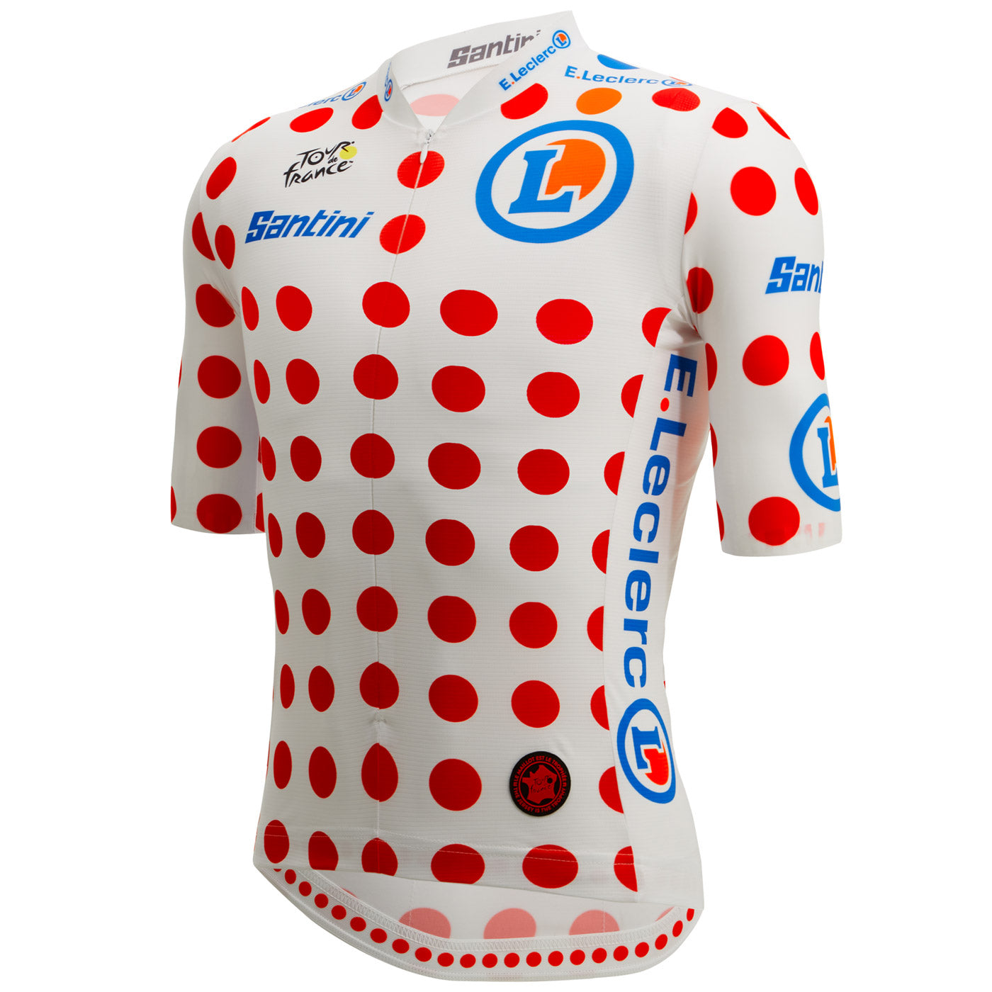 Ensemble Cuissard Vélo Et Maillot à Pois Cyclisme Hiver Pro Tour De France 2018 Carrefour 624