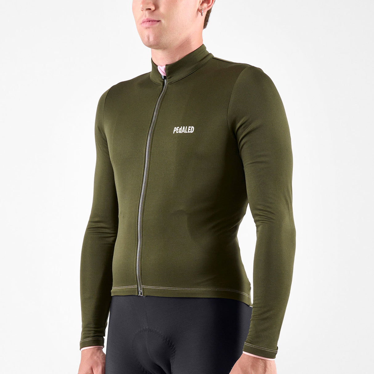 Maglia maniche lunghe Pedaled Element Merino - Verde - B