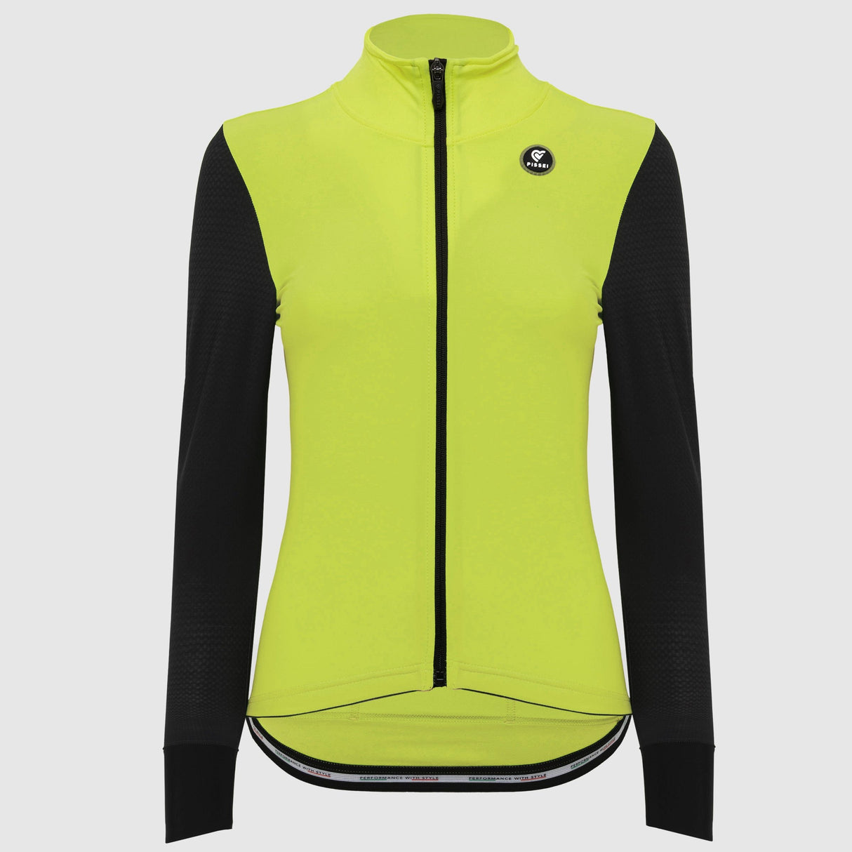 Maglia maniche lunghe donna Pissei Monviso - Lime nero - Q